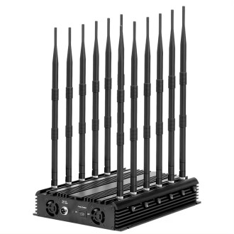 12-antenna jammer Wi-Fi, GPS, 3G, 5G, UHF/RC, VHF/LOJACK, 4G, DCS, GSM