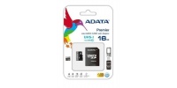 ADATA 16GB Premier microSDHC Class 10 Card + Adapter