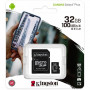 32 GB KINGSTON Micro SD card with adapter, Class 10